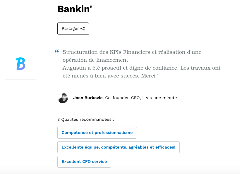 Le témoignage de Joan Burkovic, Co-founder & CEO de Bankin à propos de 2C Finance
