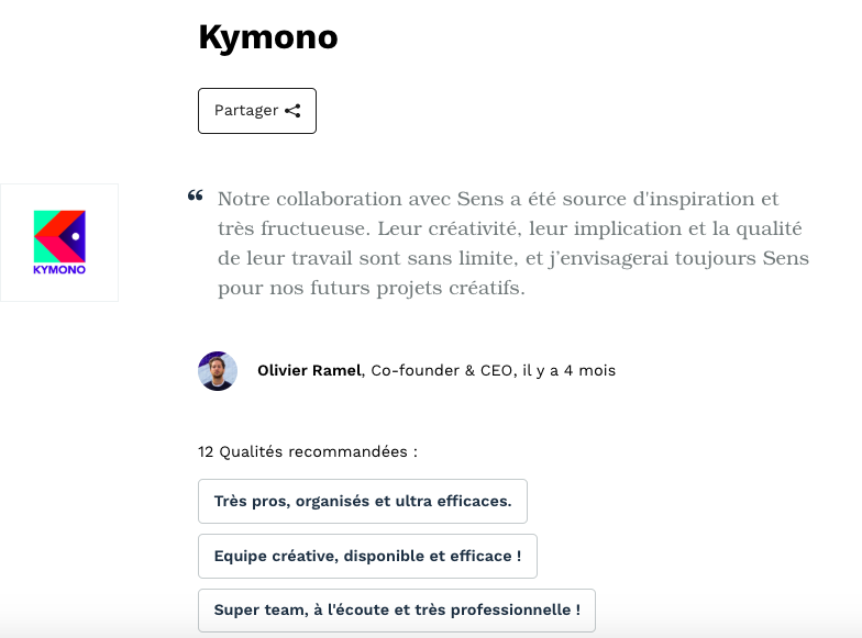 Le témoignage d'Olivier Ramel, co-fondateur de Kymono à propos de SENS