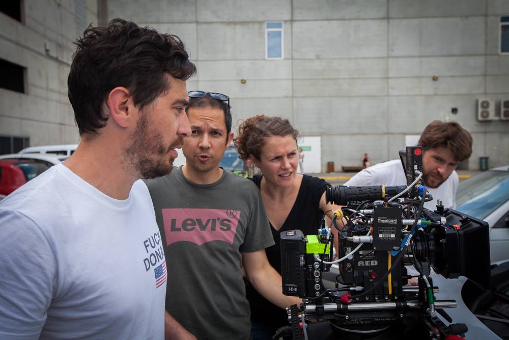 Une partie de l'équipe Extermitent en tournage